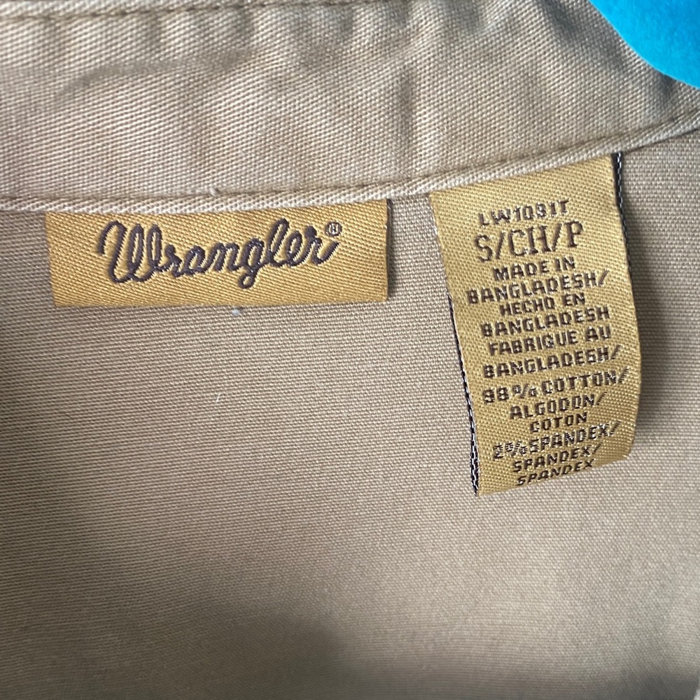Wrangler Women’s Cotton Tan Western Snap Shirt Small - Picture 2 of 8